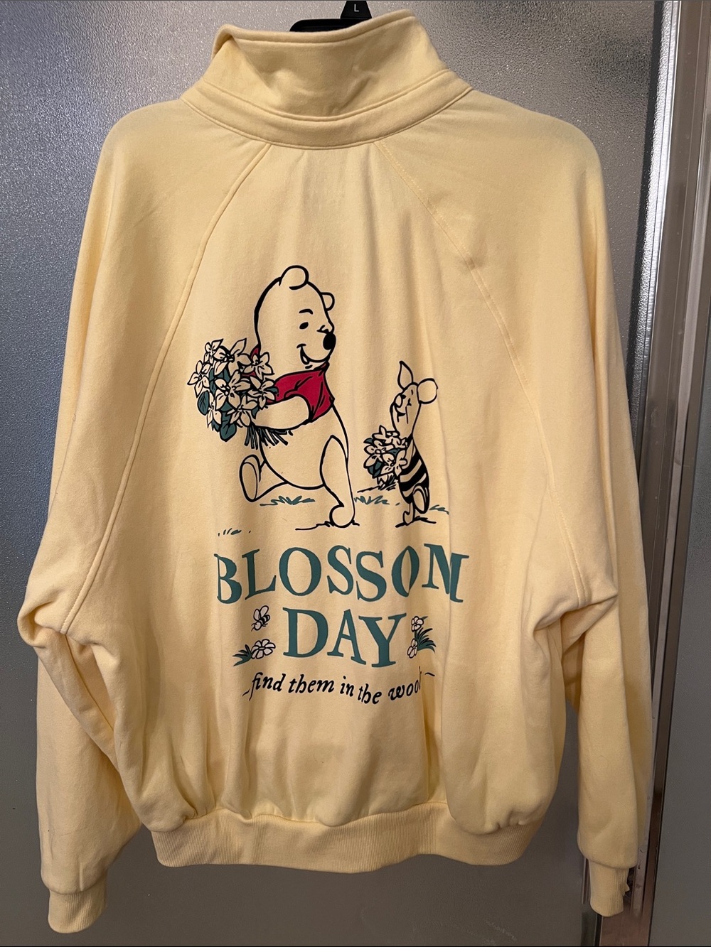 Disney Pale Yellow Winnie the Pooh Cowl Turtleneck Pullover - Picture 4 of 5
